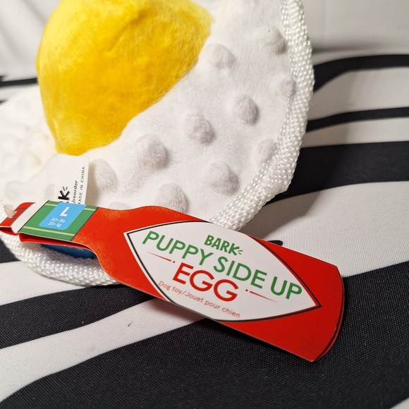 NWT Bark Puppy Side Up Egg Dog Toy L - Picture 3 of 4